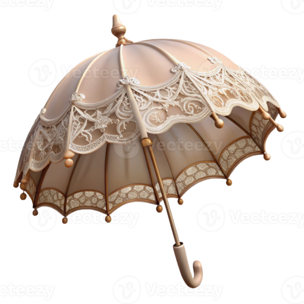 magnificent minimalist Elegant Lace Parasol 3D Render exclusive png