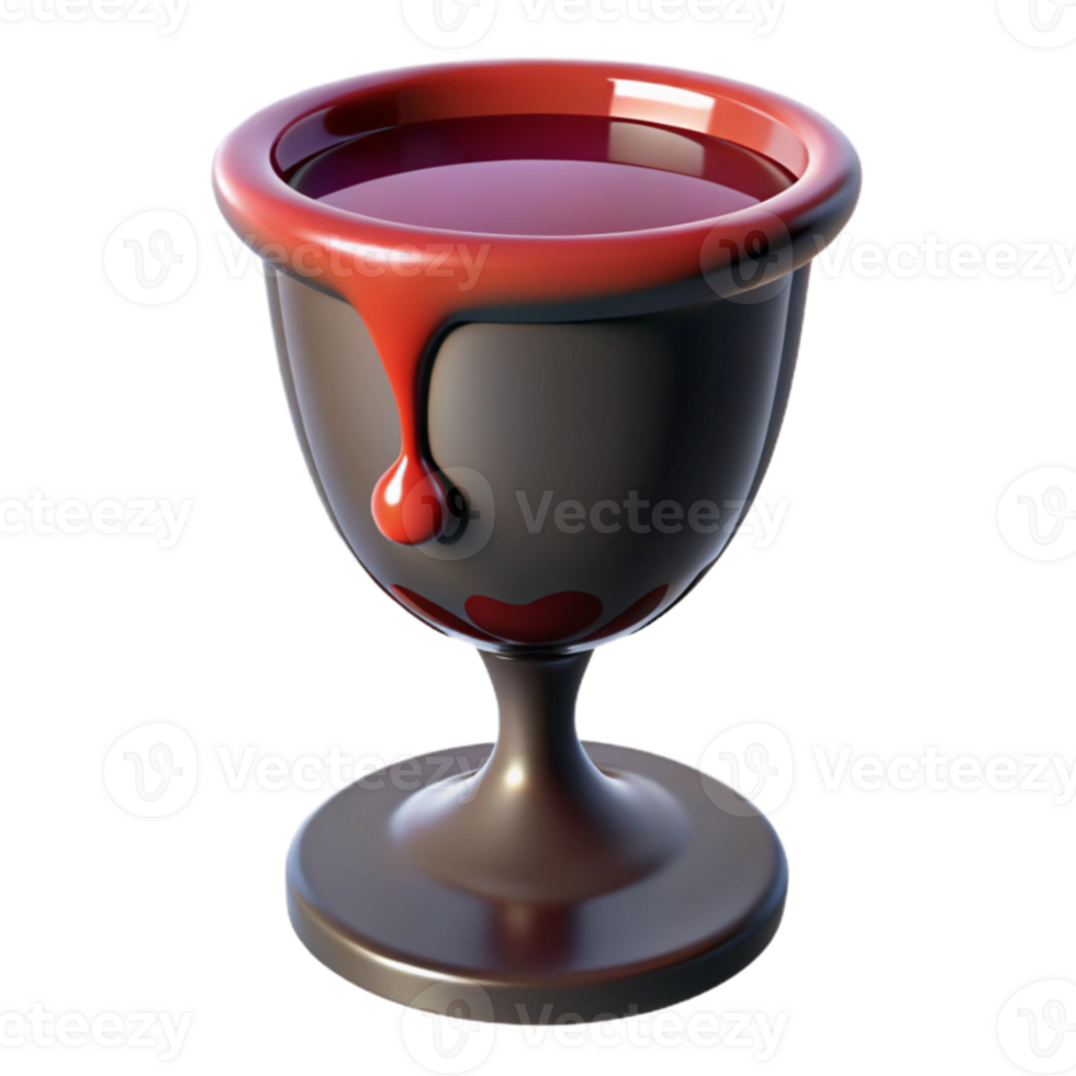 impressive abstract 3D Render of Goblet with Crimson Liquid original png