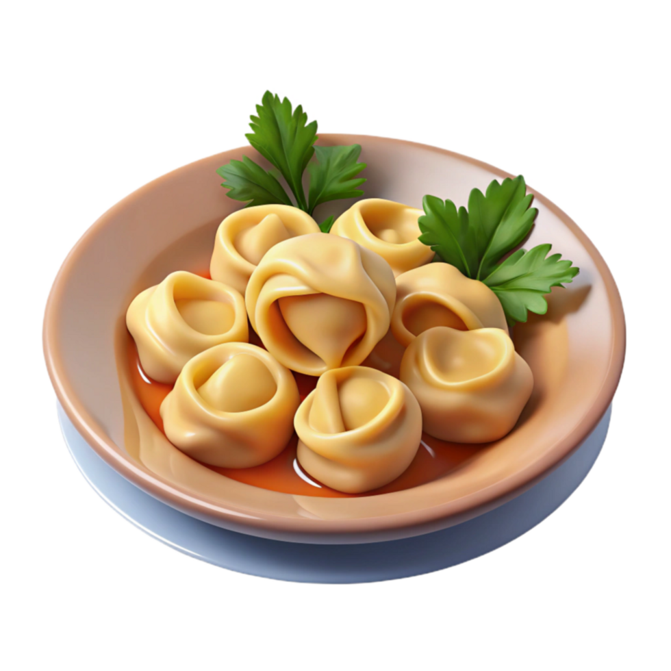 Delicious Steamed Dumplings in Savory Sauce png