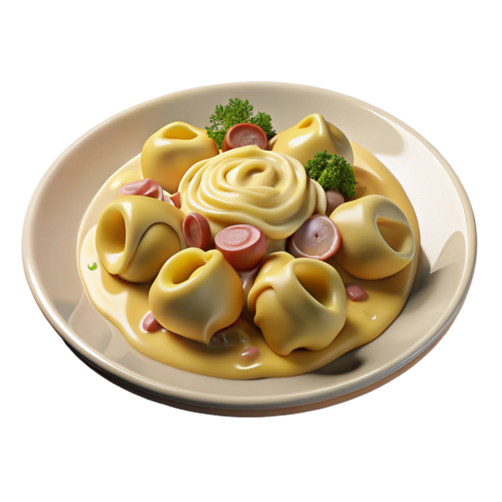 Creamy Tortellini with Sausages and Herbs png