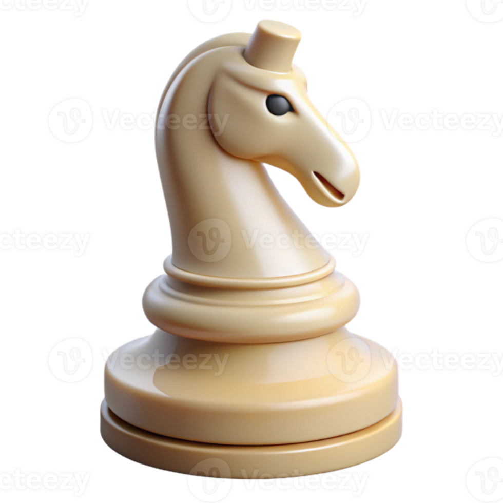impressive traditional 3D Render Knight Chess Piece authentic png
