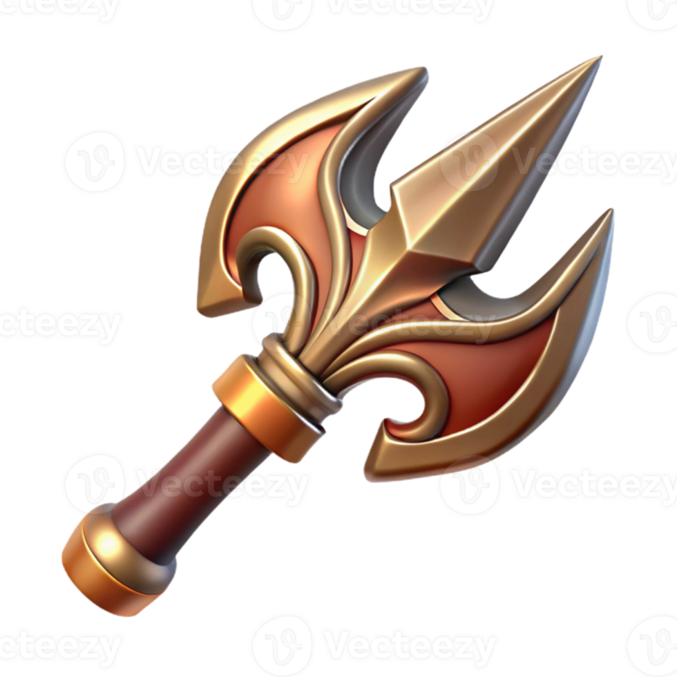stunning artistic Ornate 3D Model of a Fantasy Weapon authentic png