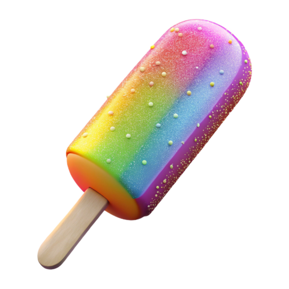 Rainbow Sprinkle Ice Pop A Summer Treat png