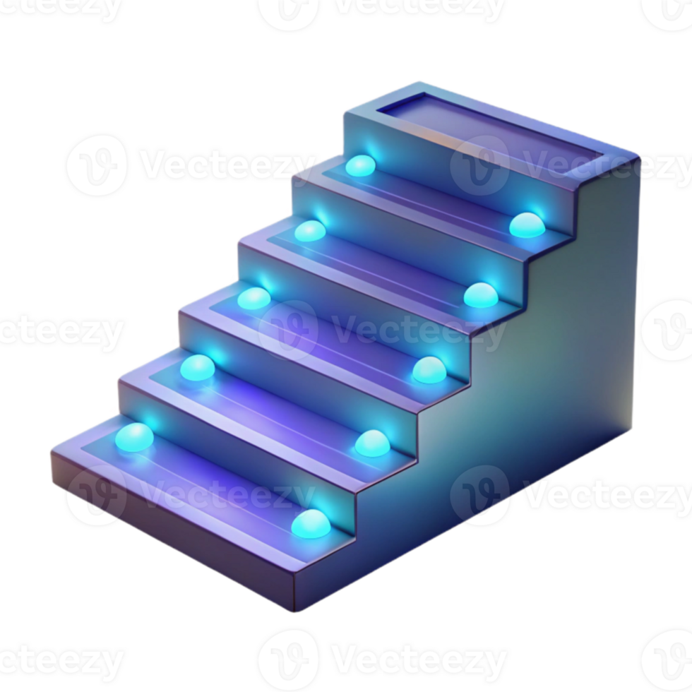 impressive rustic Glowing 3D Staircase Illustration genuine png