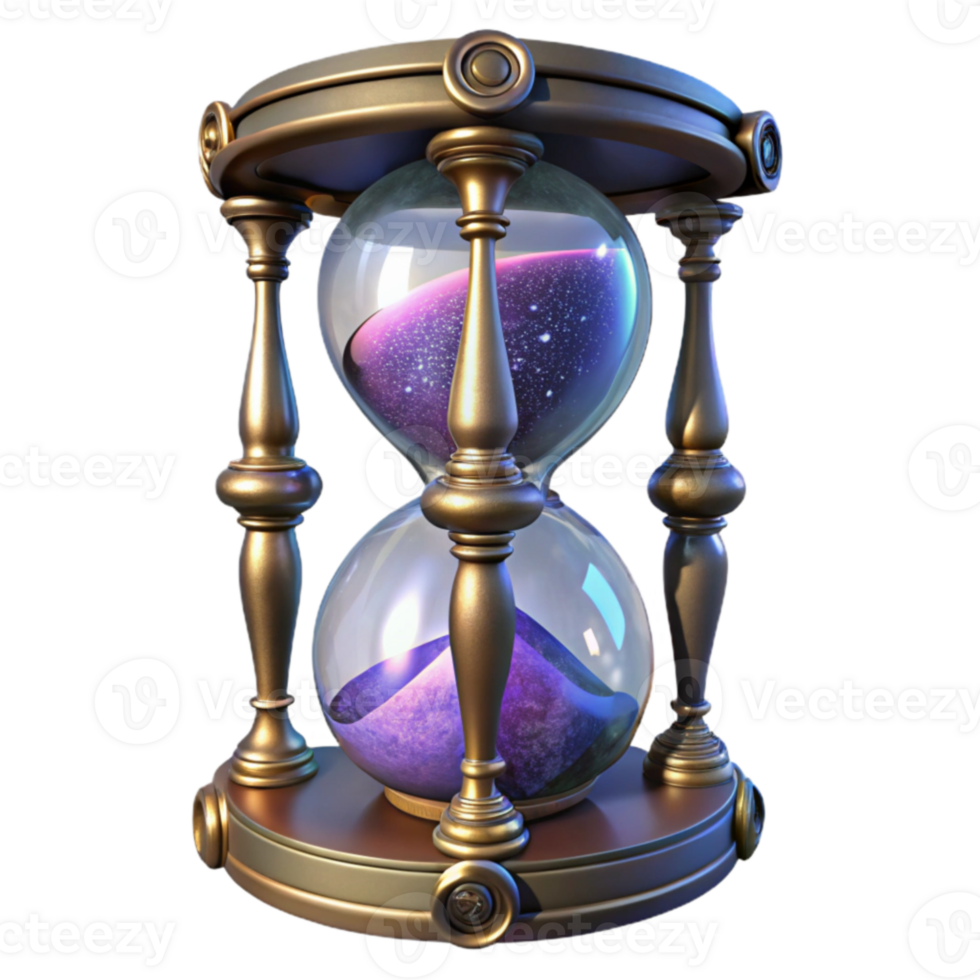 serene contemporary Cosmic Hourglass 3D Render authentic png