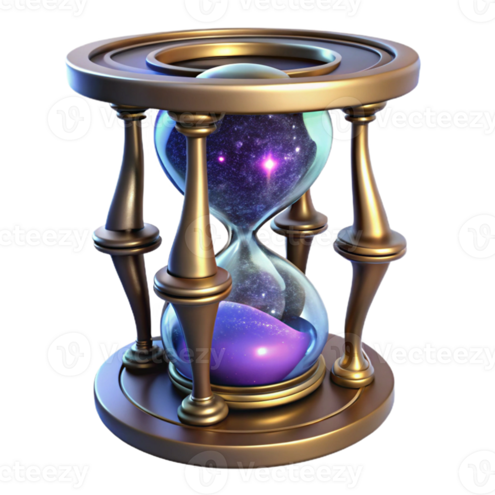 dramatic abstract Cosmic Hourglass 3D Render 4K png