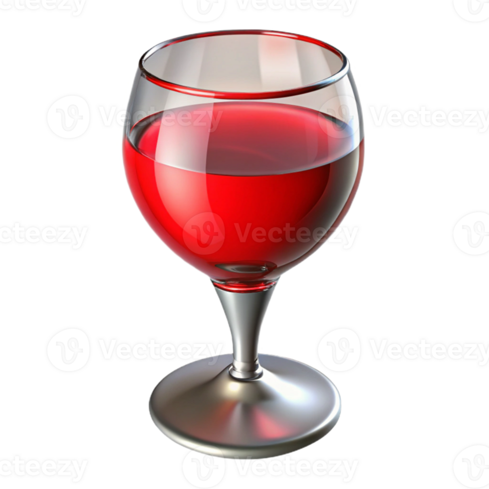 magnificent contemporary Red Wine Glass 3D Render original png