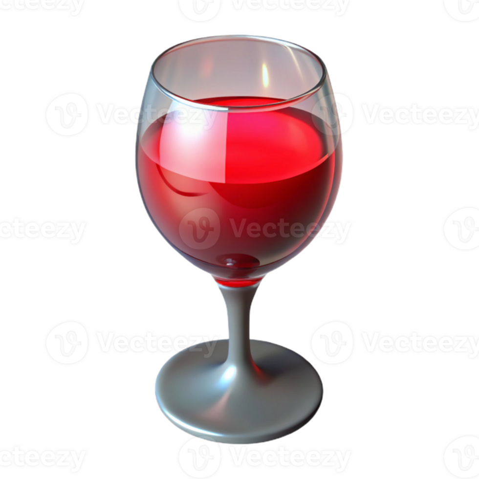 impressive rustic Red Wine Glass 3D Render original png
