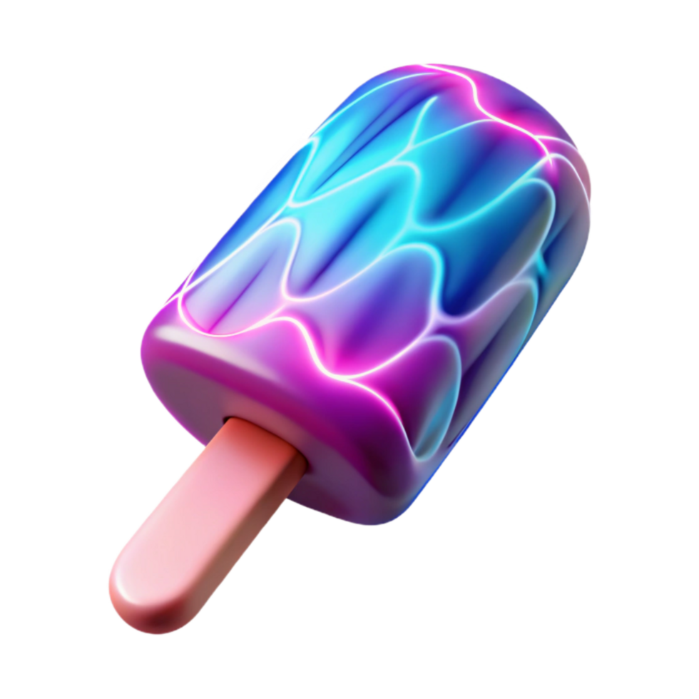 Neon Ice Pop Glowing Summer Treat png