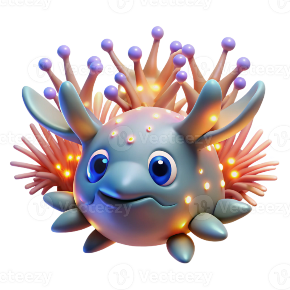 wonderful modern Cute 3D Sea Creature Illustration genuine png