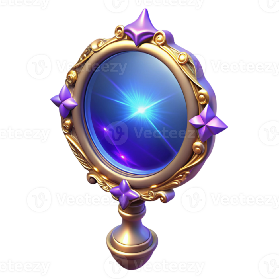 beautiful rustic Magical 3D Mirror Illustration Fantasy Realm Reflection exclusive png