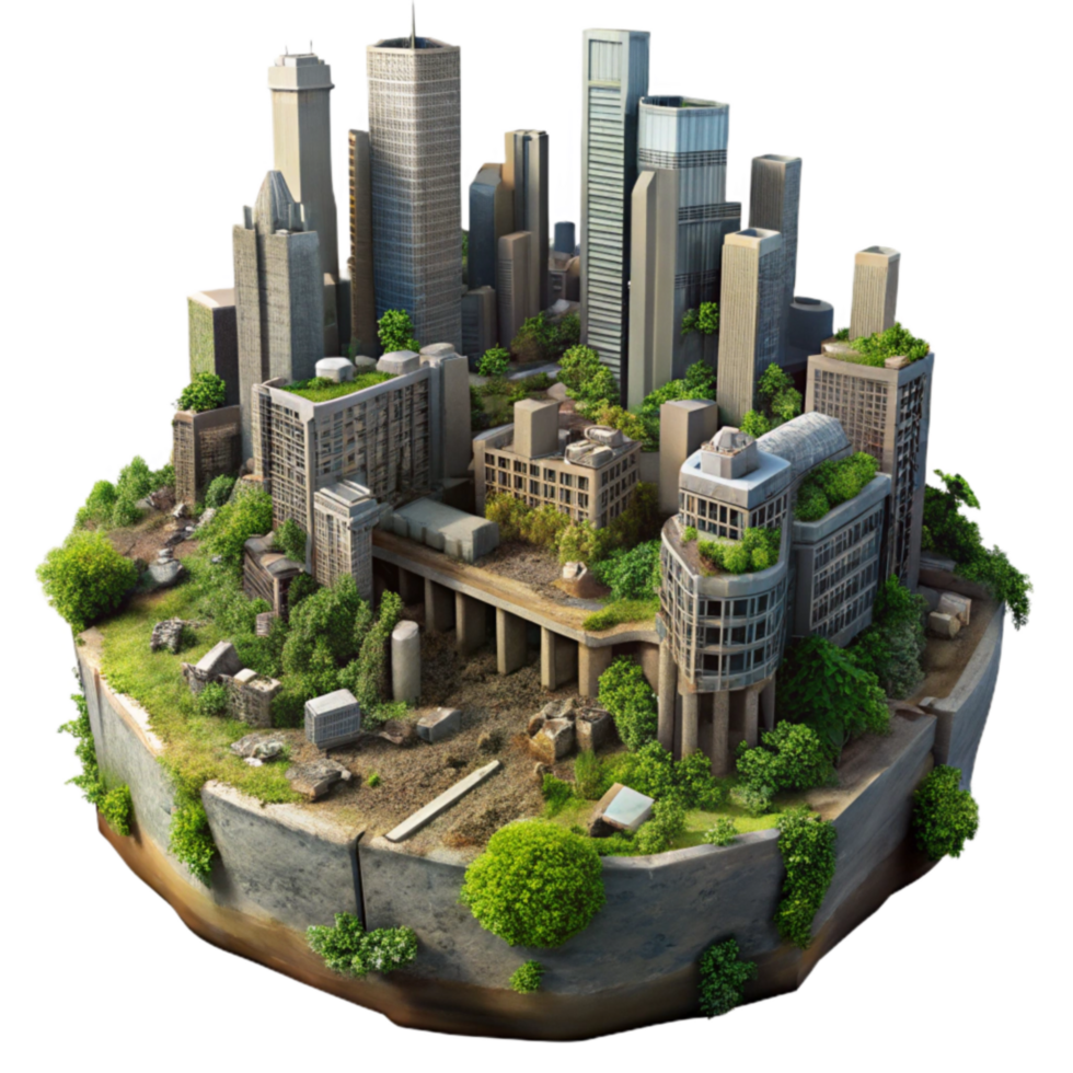 Urban Green Cityscape Reclamation Sustainable Architecture png