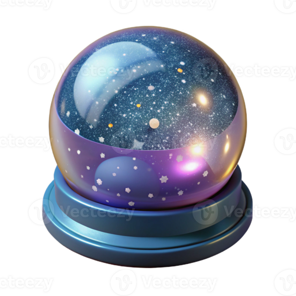 stunning classic 3D Render Snow Globe Winter Scene premium png