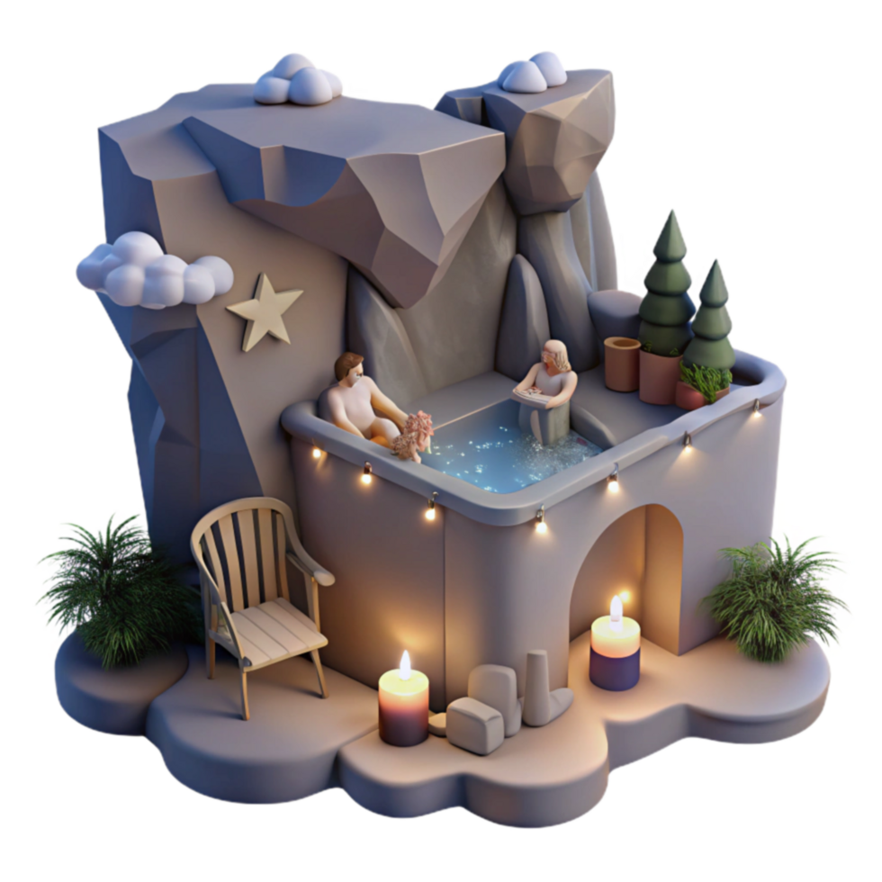 Romantic Hot Tub Getaway Mountaintop Relaxation png