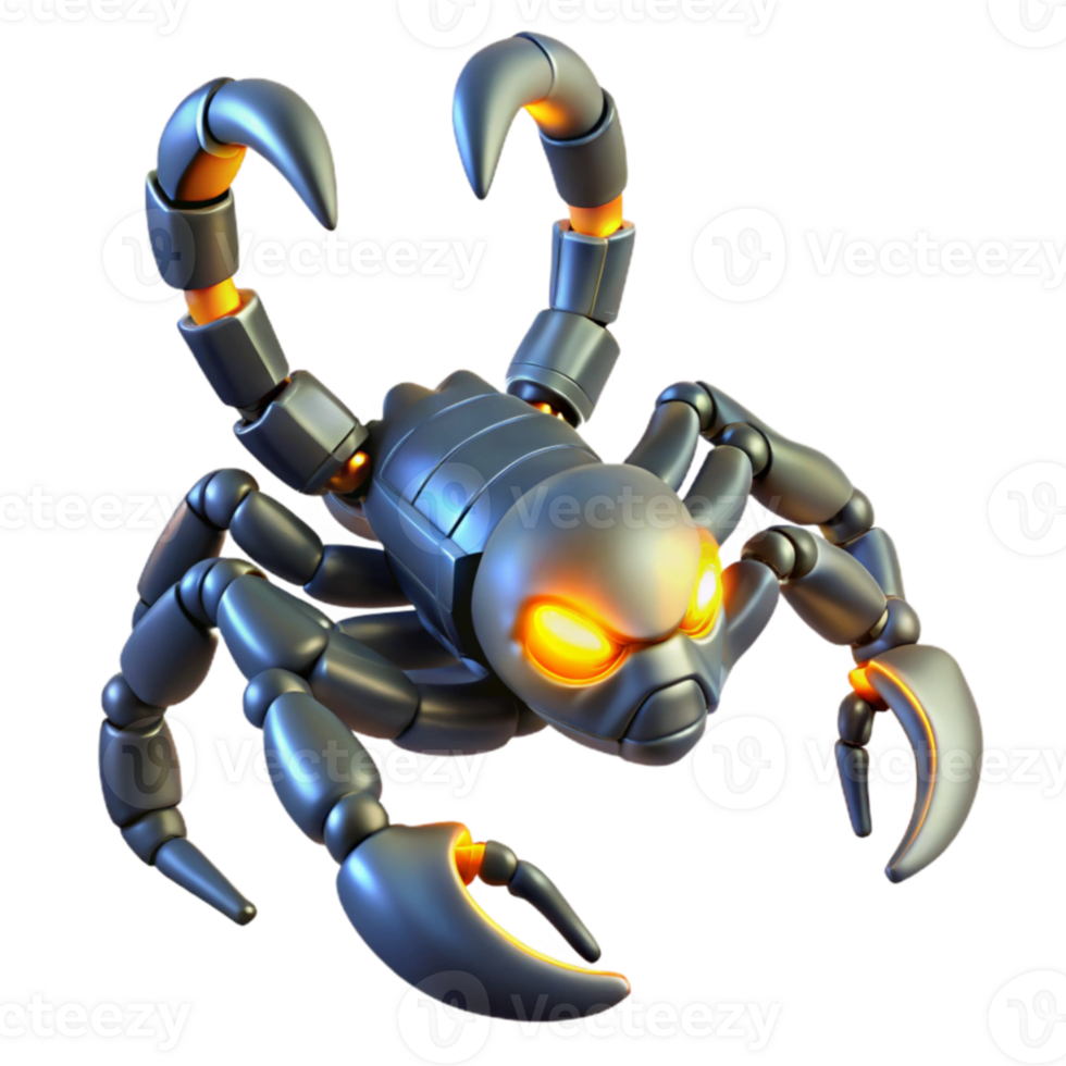 elegant artistic Robotic Scorpion 3D Render exclusive png