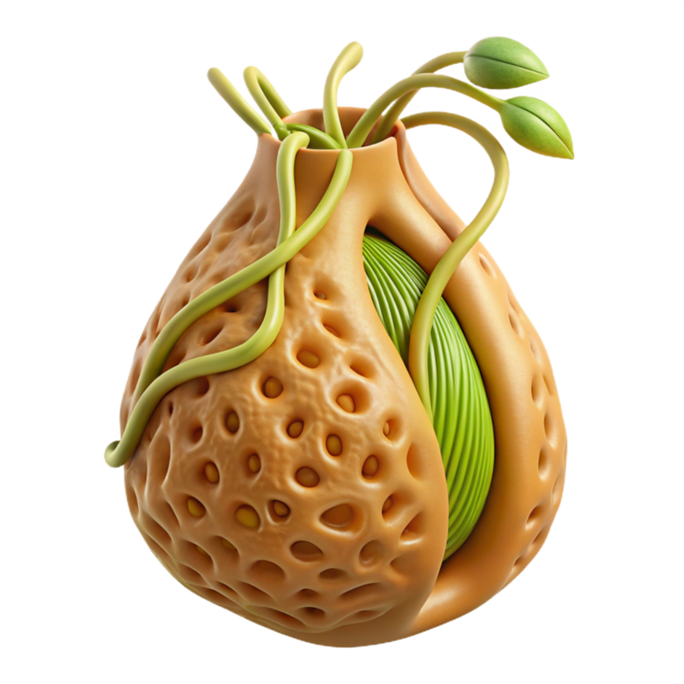 Seed Germination 3D Render of Sprouting Seed png