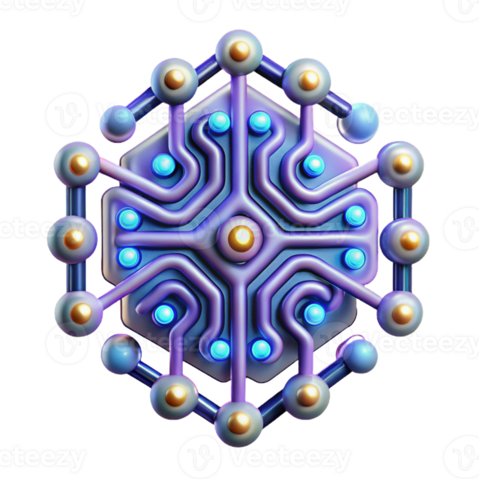 Abstract Network Hexagon Digital Connections System Design png