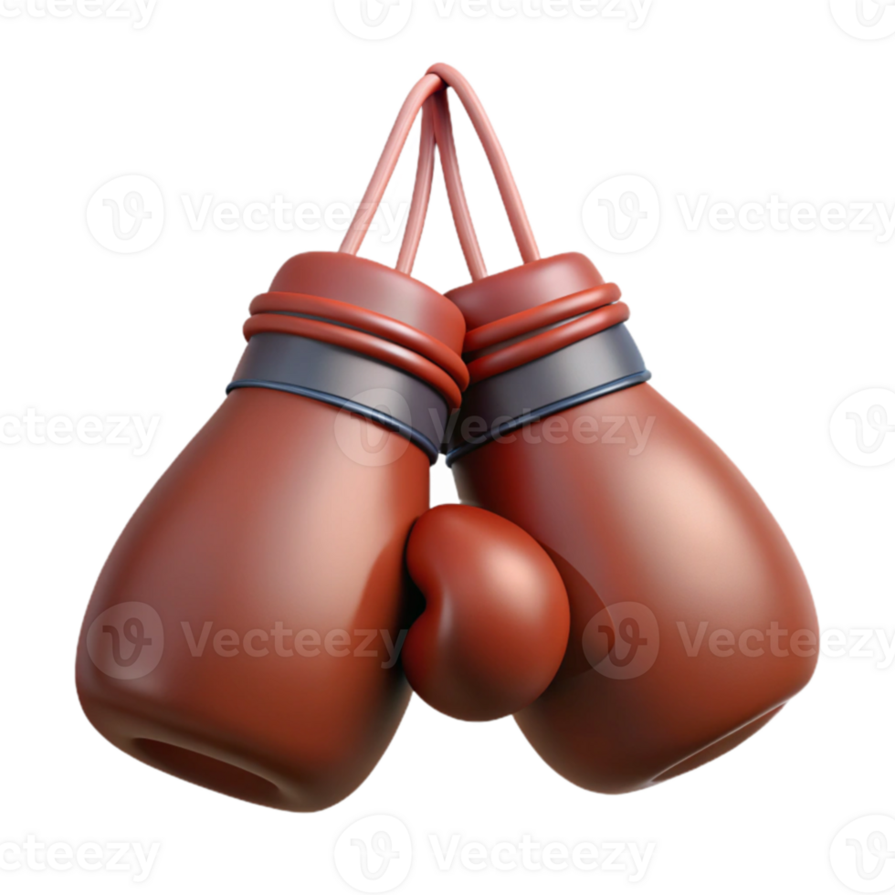 elegant classic 3D Render of Boxing Gloves premium png