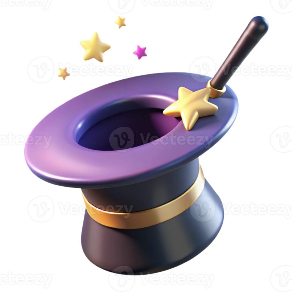 magnificent abstract Magical Hat 3D Render detailed png