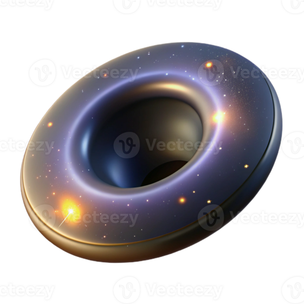 elegant classic Cosmic Torus 3D Render genuine png