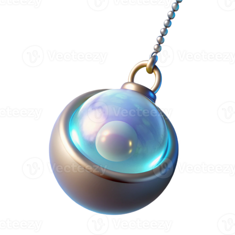 serene rustic 3D Render Shiny Orb Pendant genuine png