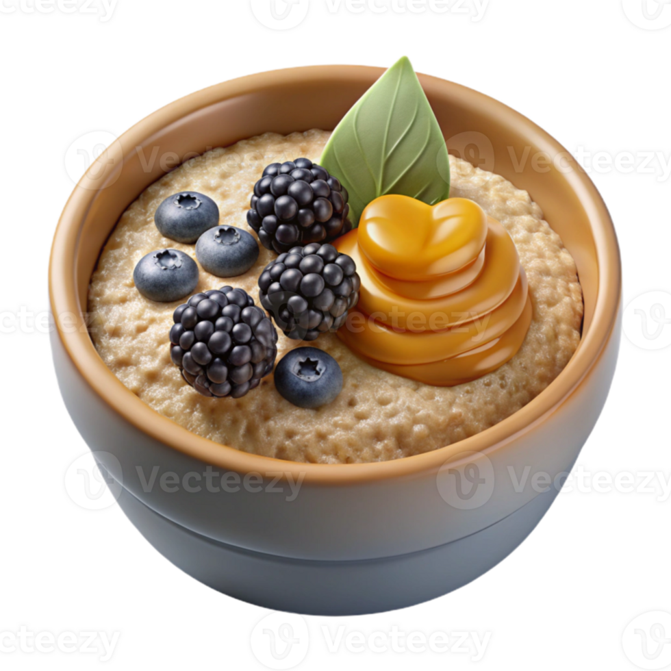 Honey Oatmeal with Berries A Delicious Healthy Breakfast png