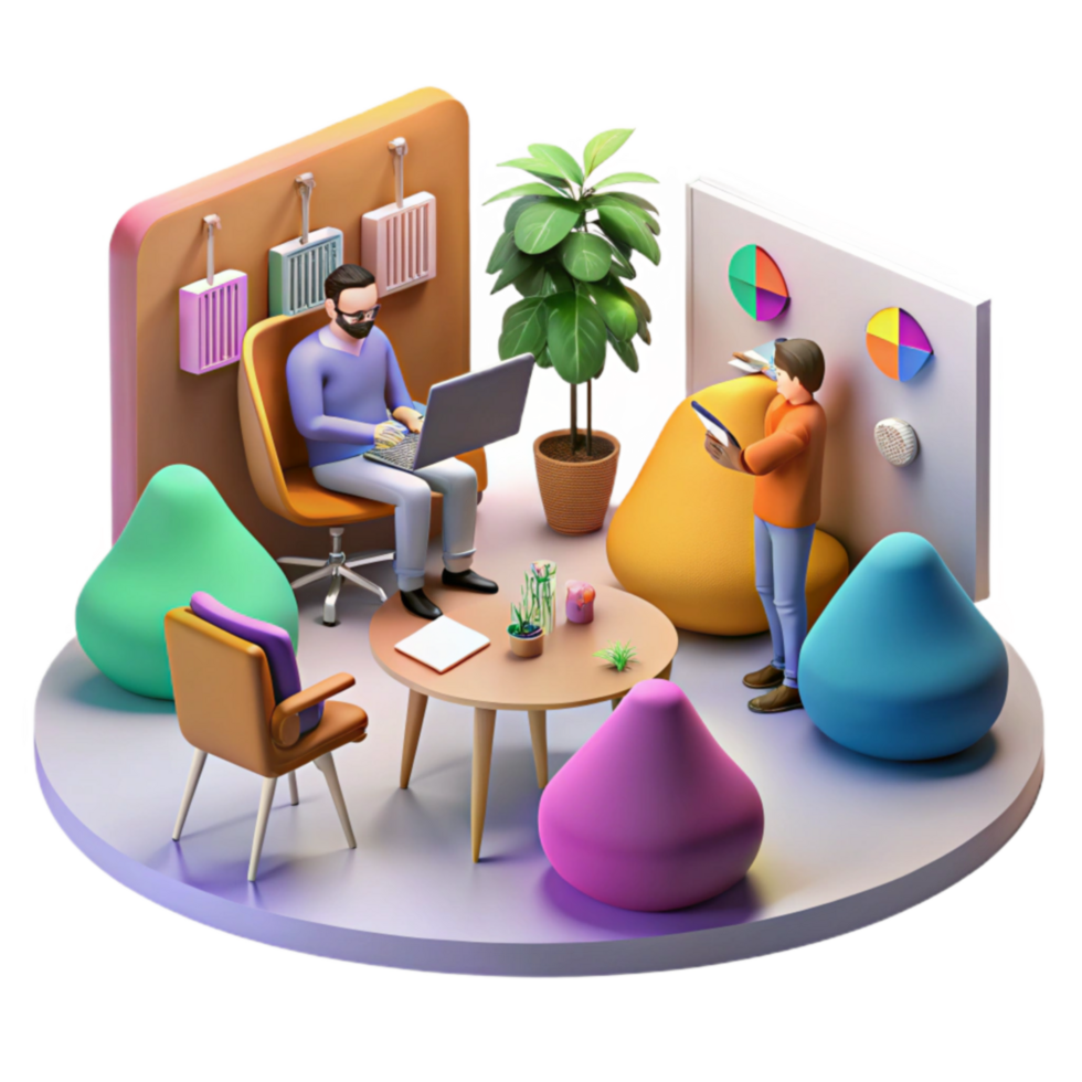 Modern Coworking Space Productivity and Collaboration png