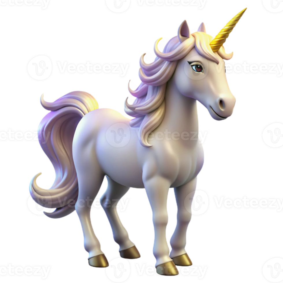 magnificent classic 3D Render of a Magical Unicorn professional png
