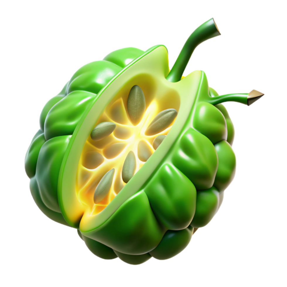 Gac Fruit Inside Look at Seeds and Pulp png