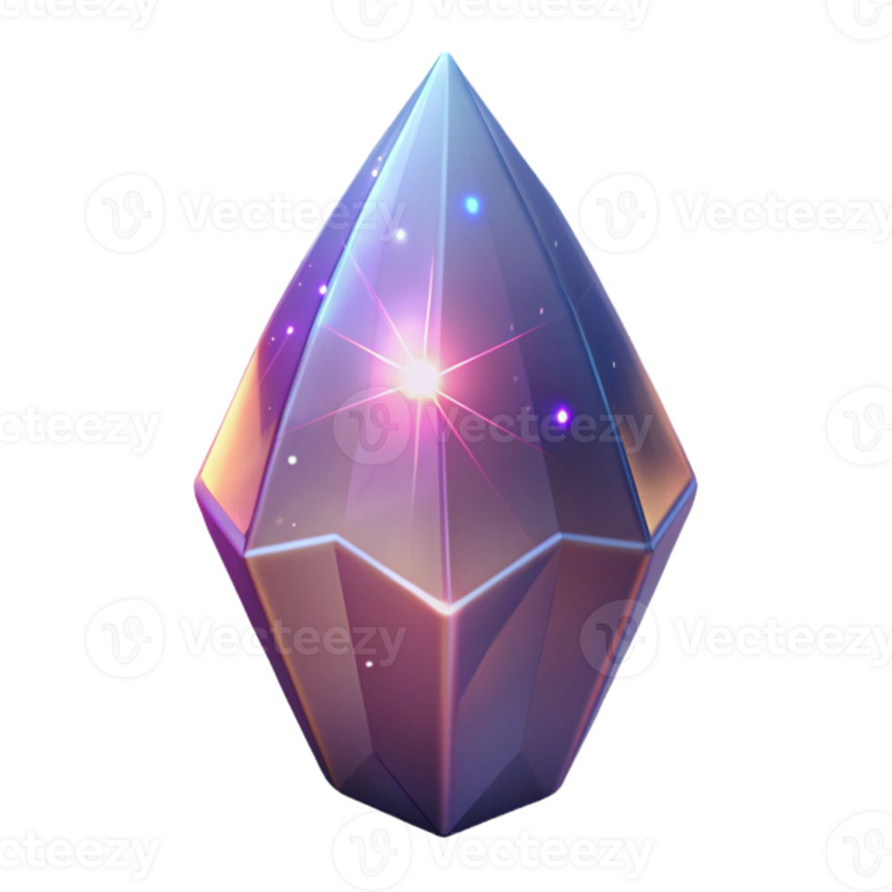 beautiful abstract Glowing Crystal Illustration premium png