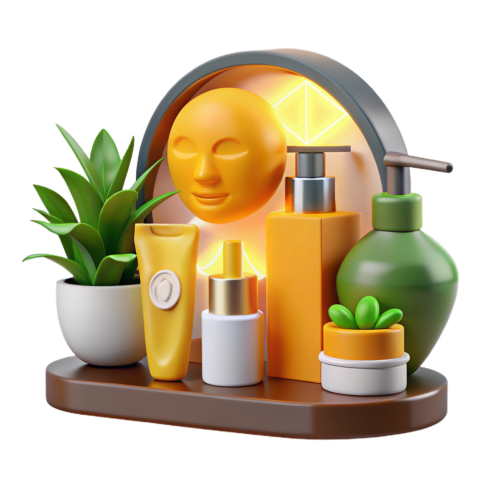 Spa Day Essentials Skincare Routine Products png