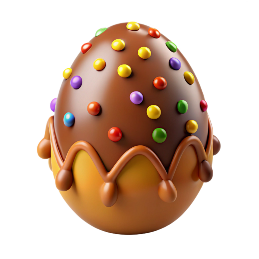 Chocolate Easter Egg with Candy png