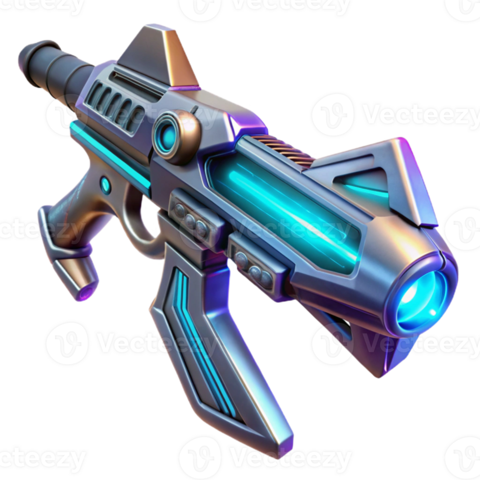serene creative Futuristic 3D Laser Gun Model exclusive png