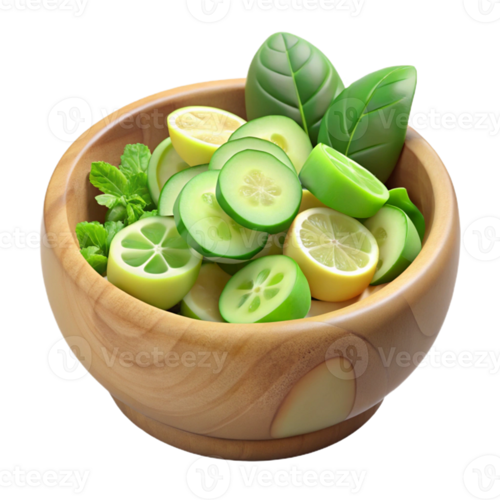 Refreshing Summer Fruit Salad Cucumbers, Lemons, Limes png