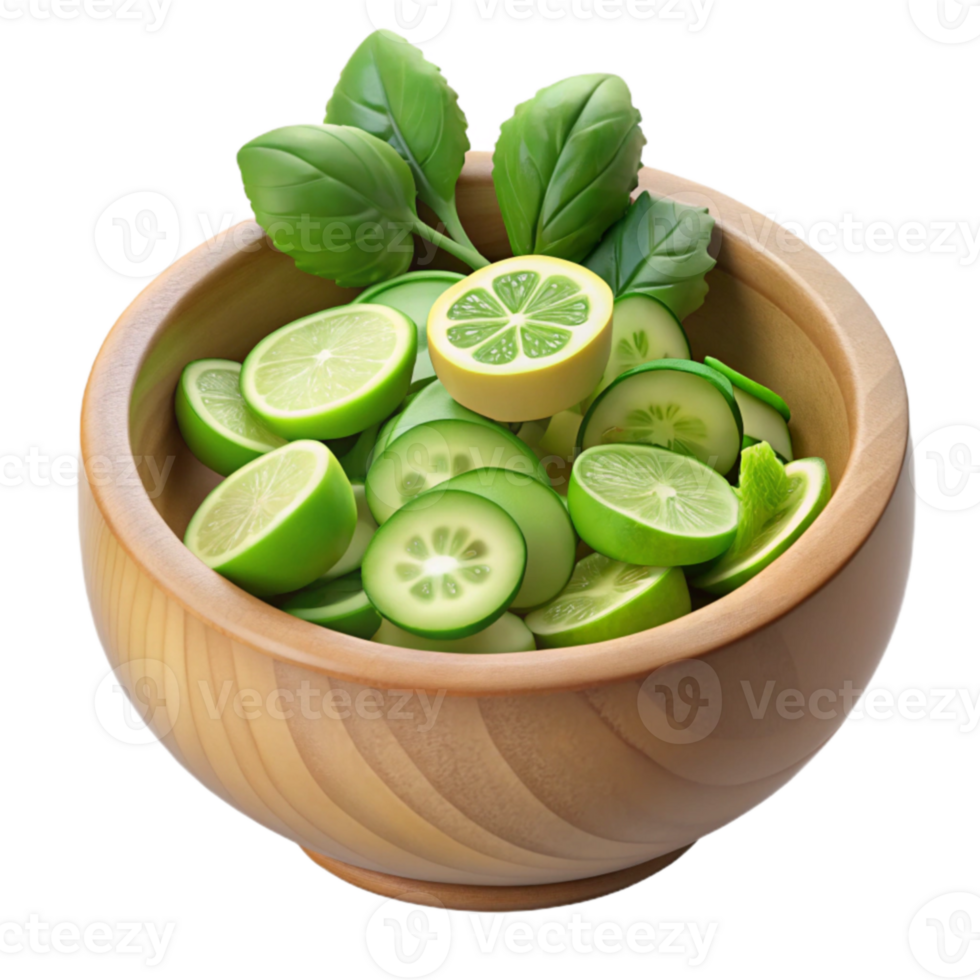 Refreshing Green Citrus Cucumber Bowl png