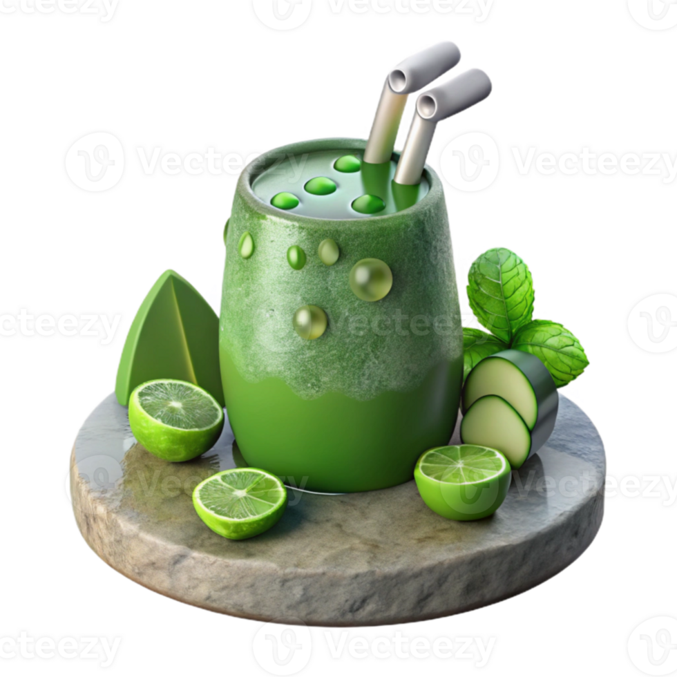 Refreshing Green Smoothie Recipe Zucchini, Lime Mint png