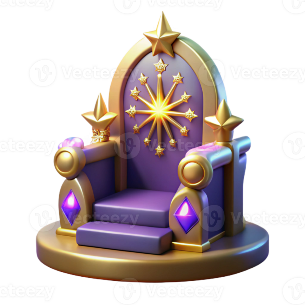 stunning modern Fantasy Throne 3D Render original png