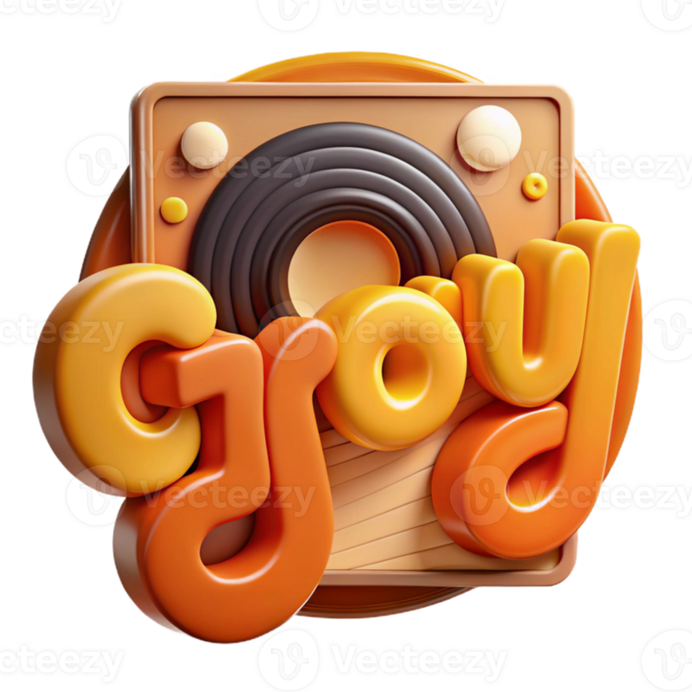 Groovy Retro Music Vibes 70s Style Design png