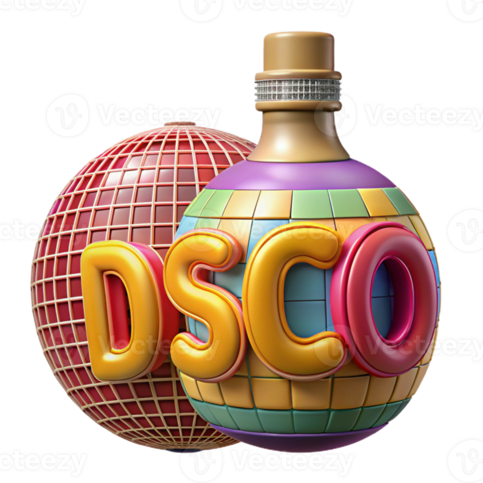 Disco Ball Party Retro Nightclub Fun png