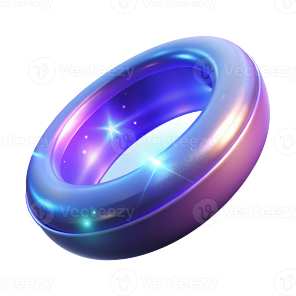 beautiful vintage Glowing Purple Blue 3D Ring Abstract Background high resolution png