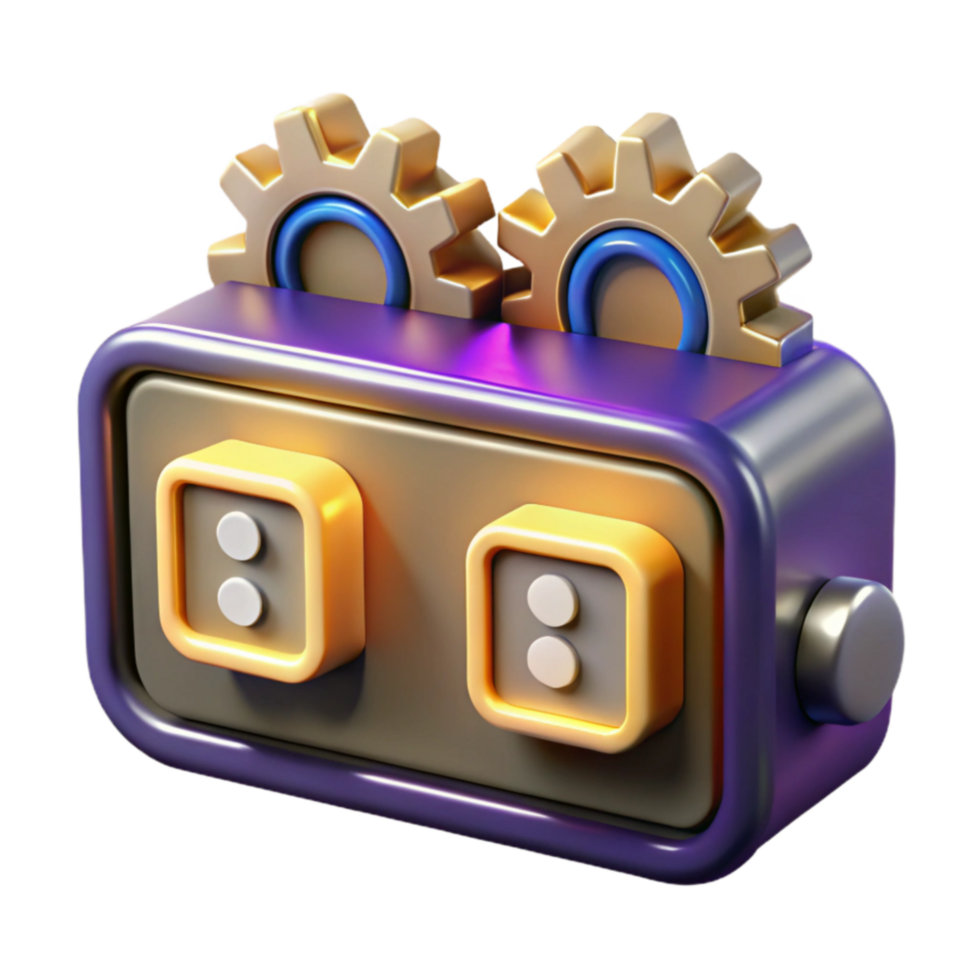3D Render of Gear-Driven Automation System png