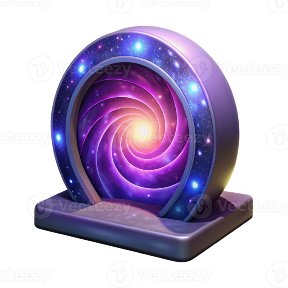 wonderful abstract Spiral Galaxy 3D Render genuine png