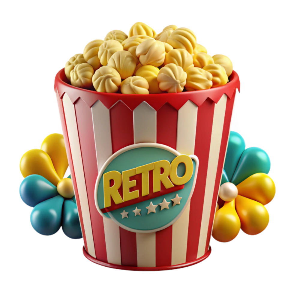 Retro Popcorn A Nostalgic Treat png