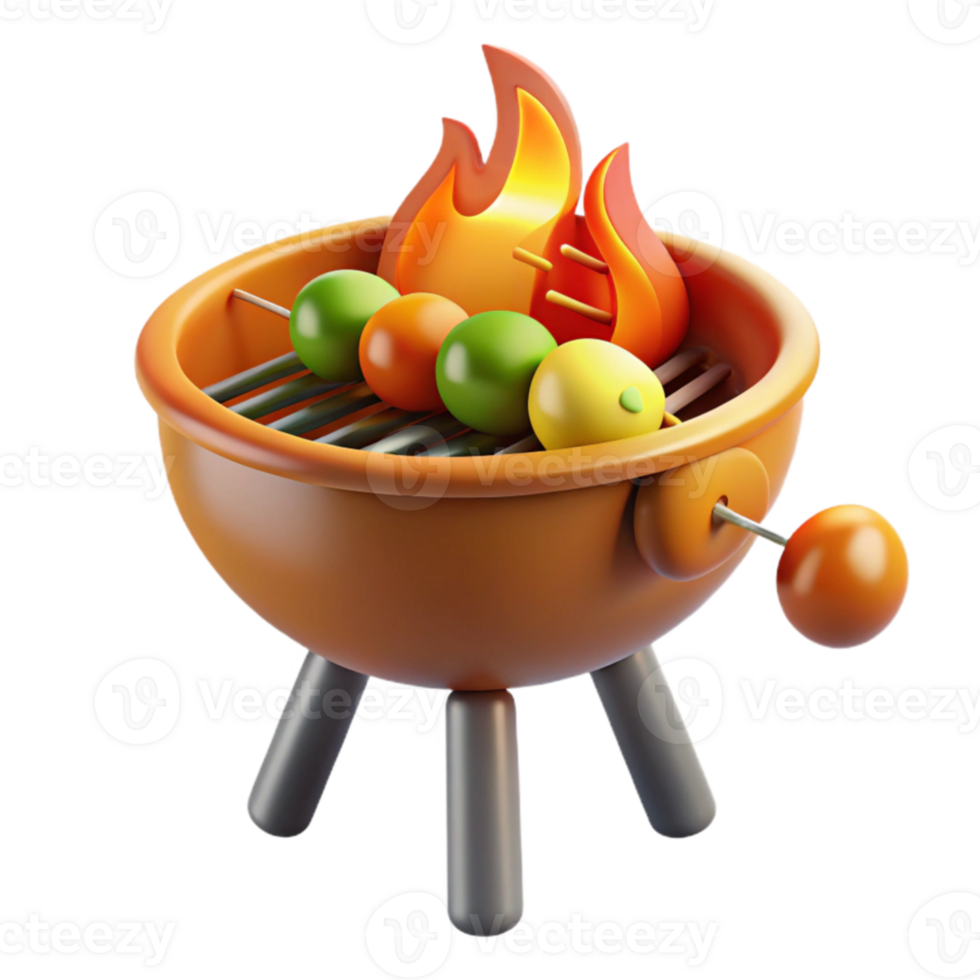 Summer Grill Kebabs, Fire, Outdoor Cooking Fun png