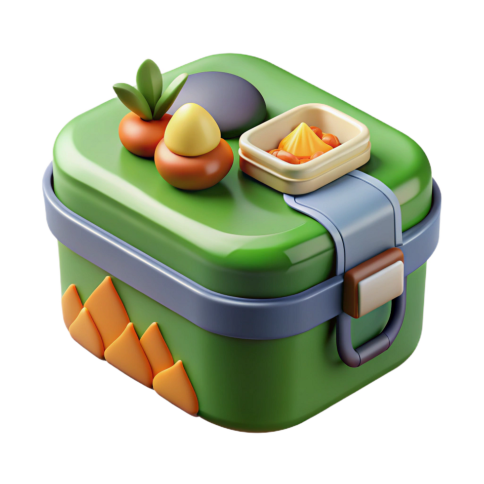 Cute 3D Cartoon Lunchbox, Food Container, Bento Box png