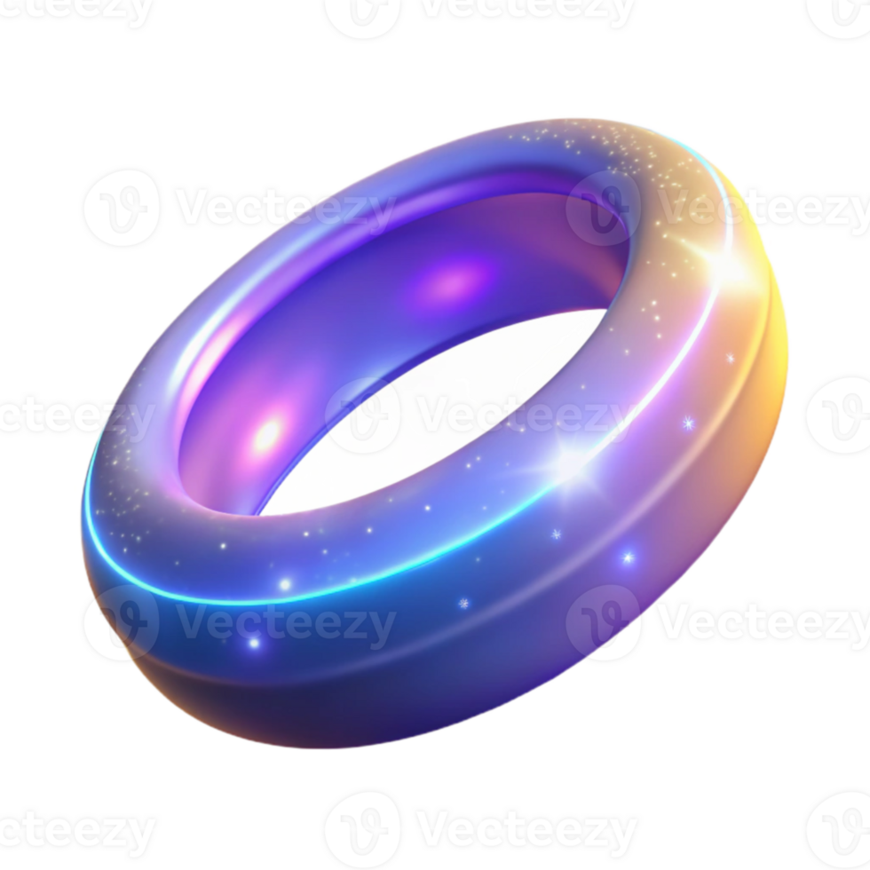 stunning creative Glowing Ring 3D Render exclusive png