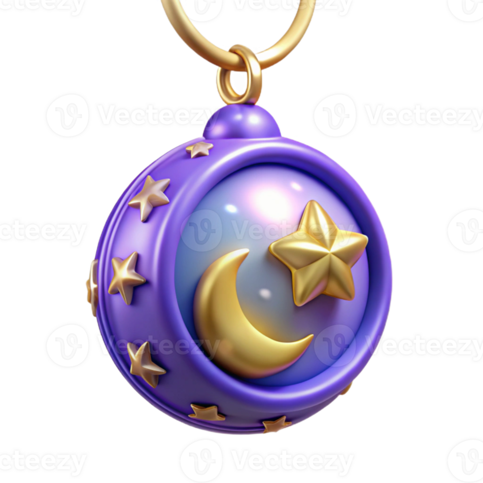 wonderful artistic 3D Render Celestial Charm Purple Orb professional png
