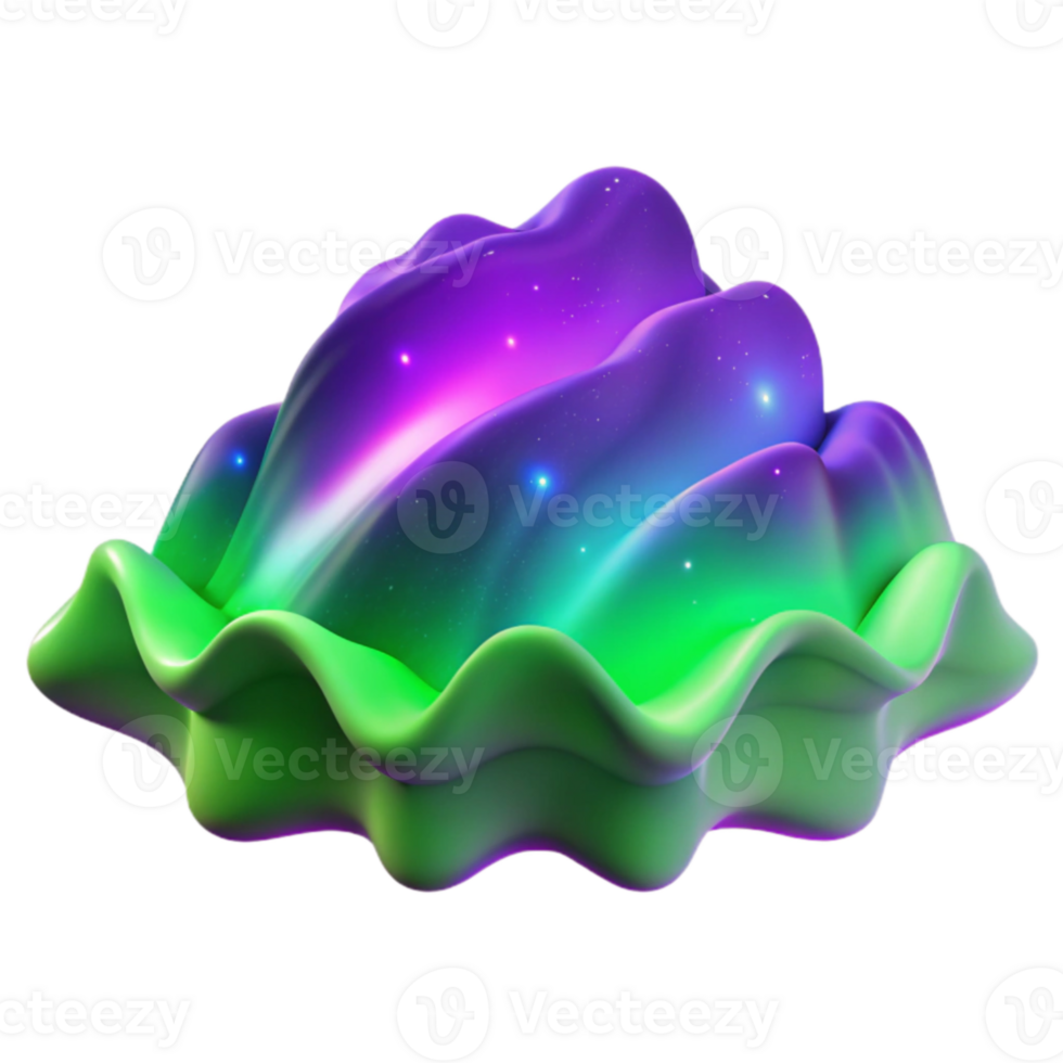 serene artistic Abstract 3D Render of a Colorful Wavy Form exclusive png