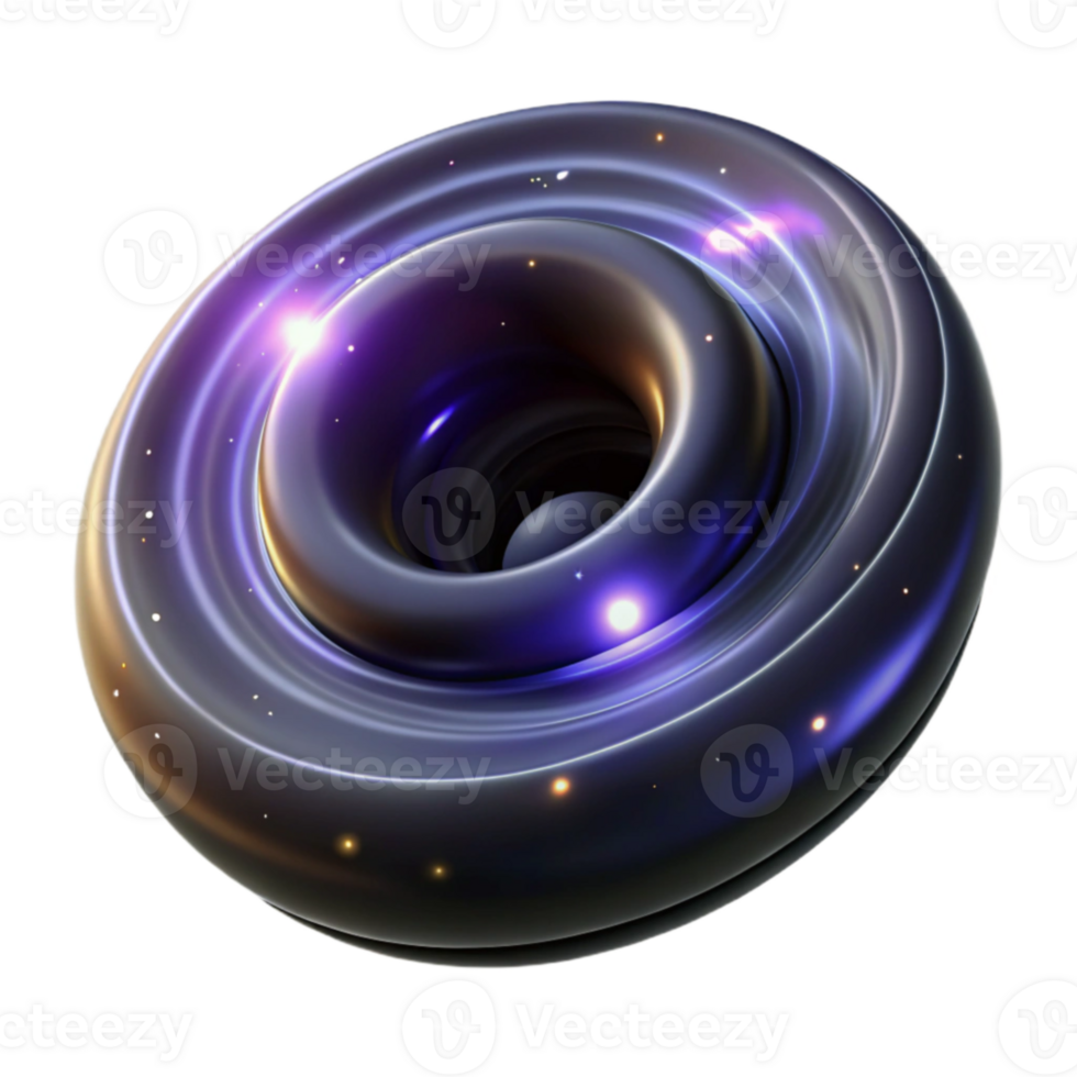vibrant classic Abstract 3D Render Torus Cosmic Glow original png