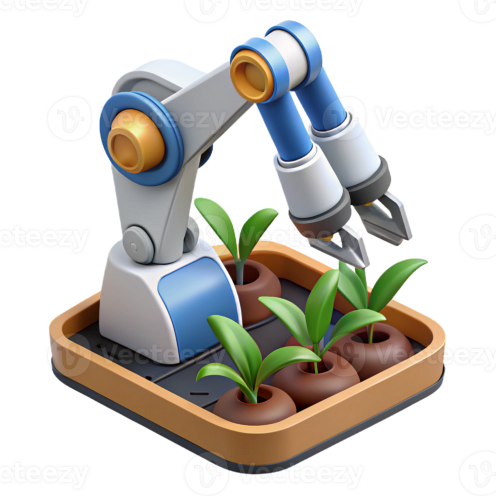 Robotic Automation in Agriculture Precision Planting Cultivation png